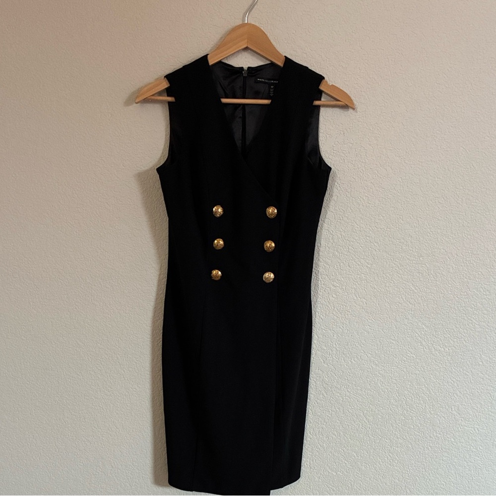 White House Black Market Black Midi Dress